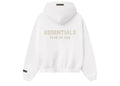 Fear of God Essentials Kids Classic Fleece Zip-Up Hoodie Cloud White