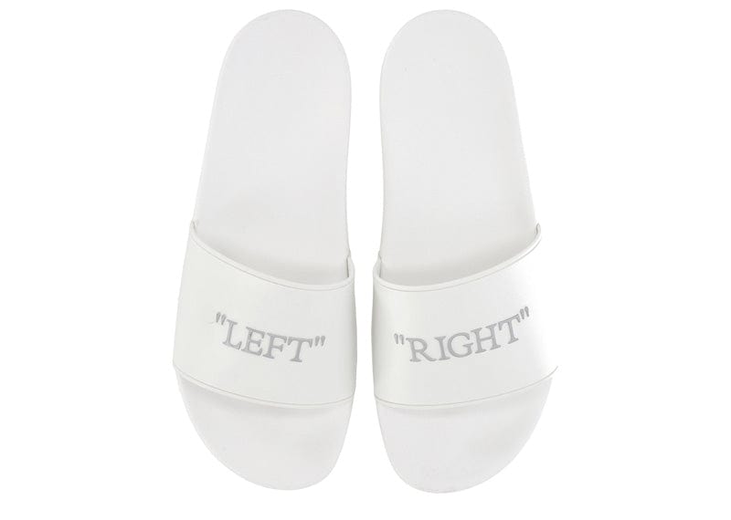 Off-White Quote Rubber Slides White